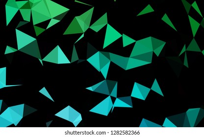 Light Blue, Green vector shining triangular background. Modern geometrical abstract illustration with gradient. New texture for your design.