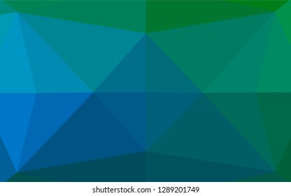 Light Blue, Green vector shining hexagonal pattern. A completely new color illustration in a vague style. A completely new design for your business.