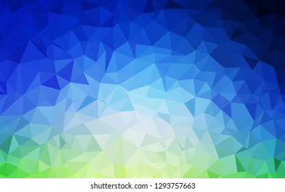 Light Blue, Green vector shining triangular layout. Colorful illustration in abstract style with triangles. Completely new template for your banner.