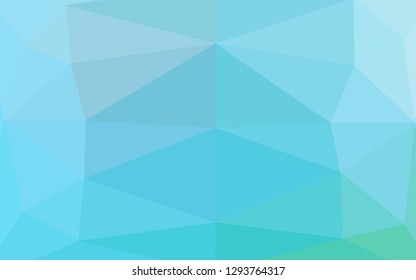 Light Blue, Green vector shining triangular background. Modern geometrical abstract illustration with gradient. Polygonal design for your web site.