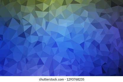 Light Blue, Green vector shining triangular backdrop. A completely new color illustration in a polygonal style. New template for your brand book.