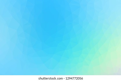 Light Blue, Green vector shining triangular layout. Elegant bright polygonal illustration with gradient. Brand new design for your business.
