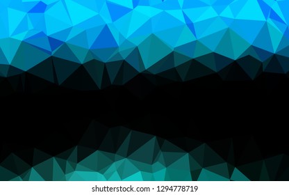 Light Blue, Green vector shining triangular pattern. A completely new color illustration in a vague style. Triangular pattern for your business design.