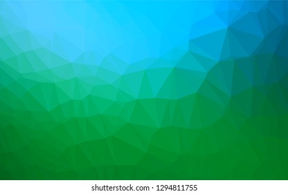 Light Blue, Green vector shining hexagonal pattern. Shining colored illustration in a Brand new style. The polygonal design can be used for your web site.