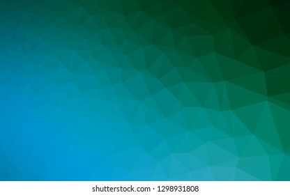 Light Blue, Green vector shining triangular pattern. Brand new colorful illustration in with gradient. Template for your brand book.