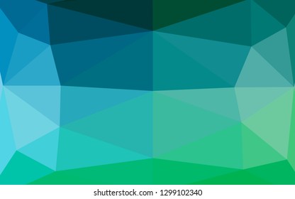 Light Blue, Green vector shining triangular pattern. Colorful abstract illustration with gradient. Textured pattern for background.