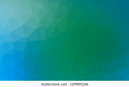 Light Blue, Green vector shining triangular pattern. Modern geometrical abstract illustration with gradient. Textured pattern for background.
