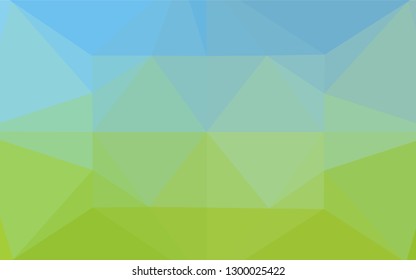 Light Blue, Green vector shining hexagonal pattern. A vague abstract illustration with gradient. Brand new style for your business design.