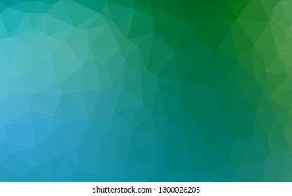 Light Blue, Green vector shining triangular background. A vague abstract illustration with gradient. Completely new design for your business.