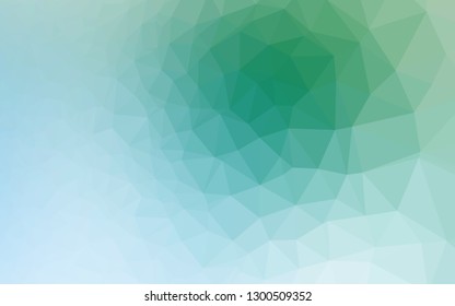 Light Blue, Green vector shining triangular background. Creative illustration in halftone style with gradient. Elegant pattern for a brand book.