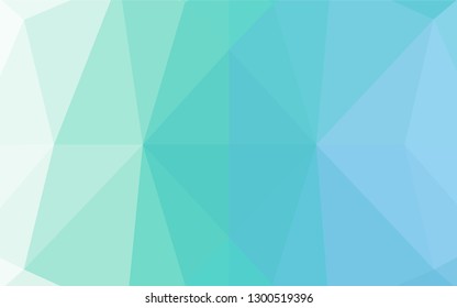 Light Blue, Green vector shining hexagonal pattern. Modern geometrical abstract illustration with gradient. A completely new template for your business design.