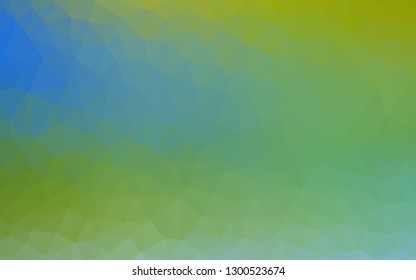 Light Blue, Green vector shining triangular backdrop. A completely new color illustration in a polygonal style. A new texture for your web site.