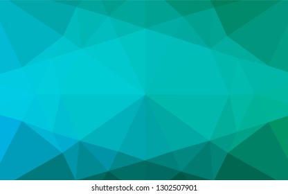 Light Blue, Green vector shining hexagonal template. Modern geometrical abstract illustration with gradient. Triangular pattern for your business design.