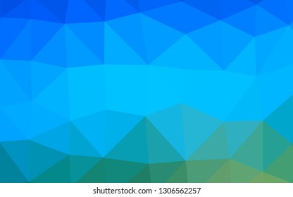 Light Blue, Green vector shining triangular background. A vague abstract illustration with gradient. Elegant pattern for a brand book.