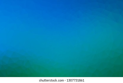 Light Blue, Green vector shining triangular background. Modern geometrical abstract illustration with gradient. Polygonal design for your web site.