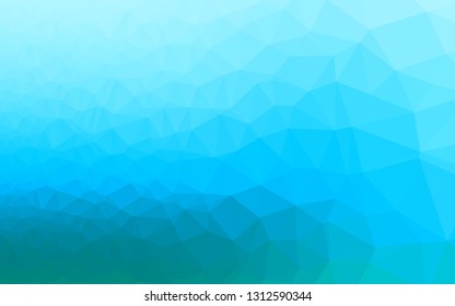 Light Blue, Green vector shining triangular pattern. Colorful abstract illustration with gradient. Template for your brand book.