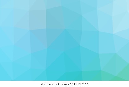 Light Blue, Green vector shining triangular background. Colorful abstract illustration with gradient. Brand new style for your business design.