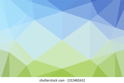 Light Blue, Green vector shining hexagonal pattern. Colorful abstract illustration with gradient. Brand new design for your business.
