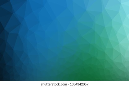 Light Blue, Green vector shining triangular pattern. A completely new color illustration in a vague style. Brand new design for your business.