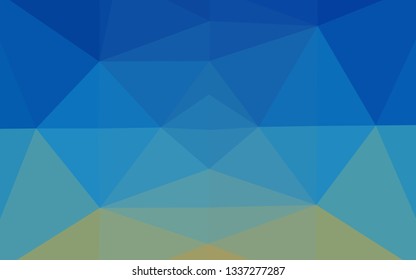 Light Blue, Green vector shining triangular template. A vague abstract illustration with gradient. Triangular pattern for your business design.
