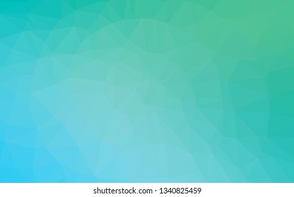 Light Blue, Green vector shining triangular pattern. An elegant bright illustration with gradient. Elegant pattern for a brand book.