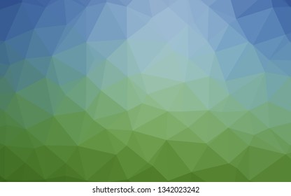 Light Blue, Green vector shining triangular pattern. An elegant bright illustration with gradient. Completely new template for your business design.