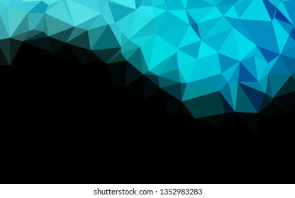 Light Blue, Green vector shining triangular pattern. Triangular geometric sample with gradient.  The best triangular design for your business.