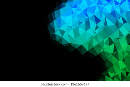 Light Blue, Green vector shining triangular template. Shining colored illustration in a Brand new style. Brand new style for your business design.