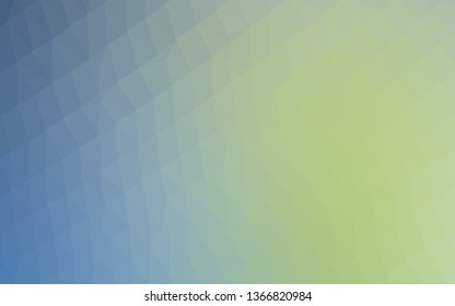 Light Blue, Green vector shining triangular pattern. An elegant bright illustration with gradient. Brand new style for your business design.