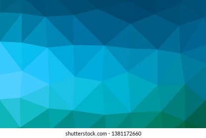 Light Blue, Green vector shining triangular template. Colorful illustration in Origami style with gradient.  Completely new design for your business.