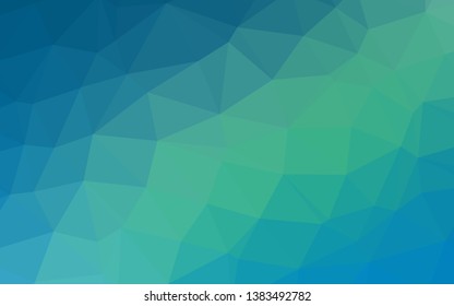 Light Blue, Green vector shining triangular template. Shining illustration, which consist of triangles. Brand new style for your business design.