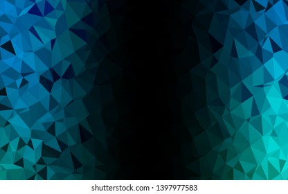 Light Blue, Green vector shining triangular template. A vague abstract illustration with gradient. Template for a cell phone background.