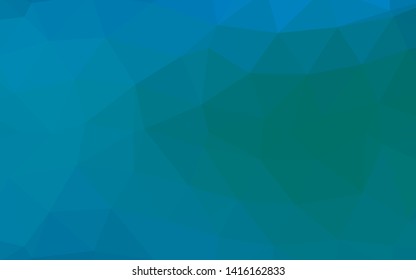 Light Blue, Green vector shining triangular background. A completely new color illustration in a vague style. Template for a cell phone background.