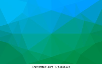 Light Blue, Green vector shining hexagonal pattern. A sample with polygonal shapes. The template can be used as a background for cell phones.