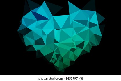 Light Blue, Green vector shining triangular pattern. Colorful abstract illustration with gradient. Brand new style for your business design.