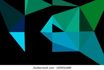 Light Blue, Green vector shining triangular template. Colorful abstract illustration with gradient. Polygonal design for your web site.