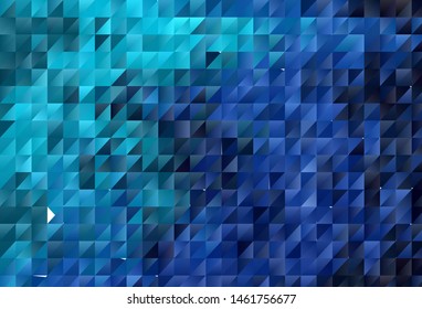 Light Blue, Green vector shining triangular background. Creative geometric illustration in Origami style with gradient. Triangular pattern for your design.