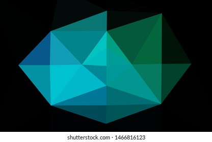 Light Blue, Green vector shining triangular template. Modern geometrical abstract illustration with gradient. Completely new template for your business design.