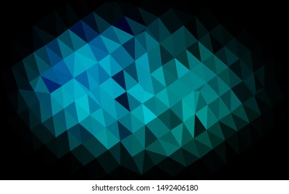 Light Blue, Green vector shining triangular background. Colorful illustration in abstract style with gradient. Textured pattern for background.