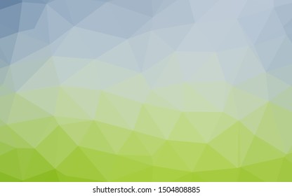 Light Blue, Green vector shining triangular background. Colorful abstract illustration with gradient. Completely new design for your business.