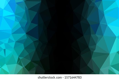 Light Blue, Green vector shining triangular pattern. Shining illustration, which consist of triangles. Completely new template for your business design.