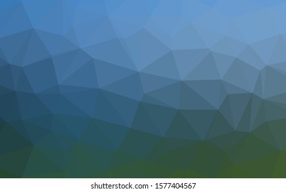Light Blue, Green vector shining triangular background. A sample with polygonal shapes. New texture for your design.