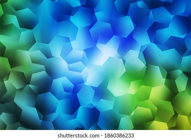 Light Blue, Green vector shining triangular background. Creative illustration in halftone style with triangles. Textured pattern for your backgrounds.