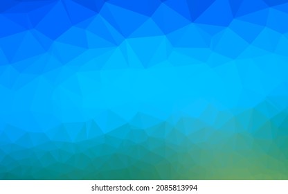 Hellblaue, grüne Vektorgrafik leuchtende dreieckige Vorlage. Eine elegante, helle Illustration mit Farbverlauf. Vorlage für Ihr Markenbuch.