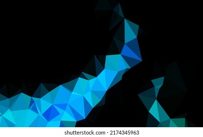 Light Blue, Green vector shining triangular template. Geometric illustration in Origami style with gradient. The best triangular design for your business.