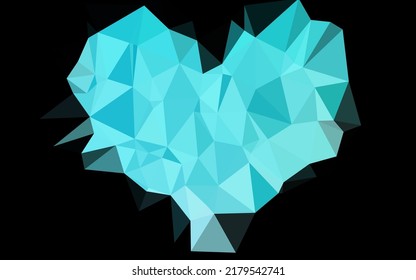 Light Blue, Green vector shining triangular template. A vague abstract illustration with gradient. The best triangular design for your business.