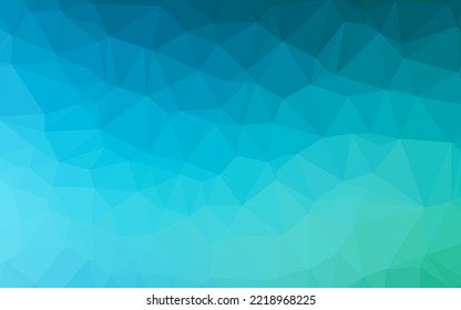 Clara azul, Verde vectorial brillante plantilla triangular. Ilustración colorida de estilo Origami con degradado.  Plantilla para un fondo de teléfono móvil.