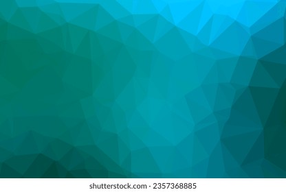 Clara azul, Verde vectorial brillante plantilla triangular. Ilustración geométrica en estilo Origami con gradiente. Plantilla completamente nueva para el diseño de su negocio.