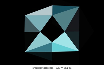 Clara azul, Verde vectorial brillante plantilla triangular. Ilustración abstracta colorida con gradiente. Diseño completamente nuevo para su negocio.