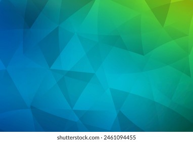 Azul claro, Vector verde brillante fondo triangular. Muestra con Formas poligonales. Patrón para el fondo de un libro de marca.